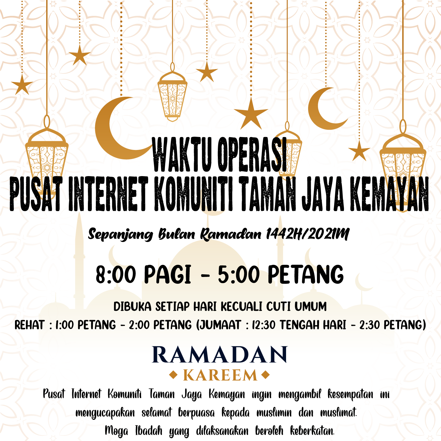 Waktu Operasi Bulan Ramadan 1