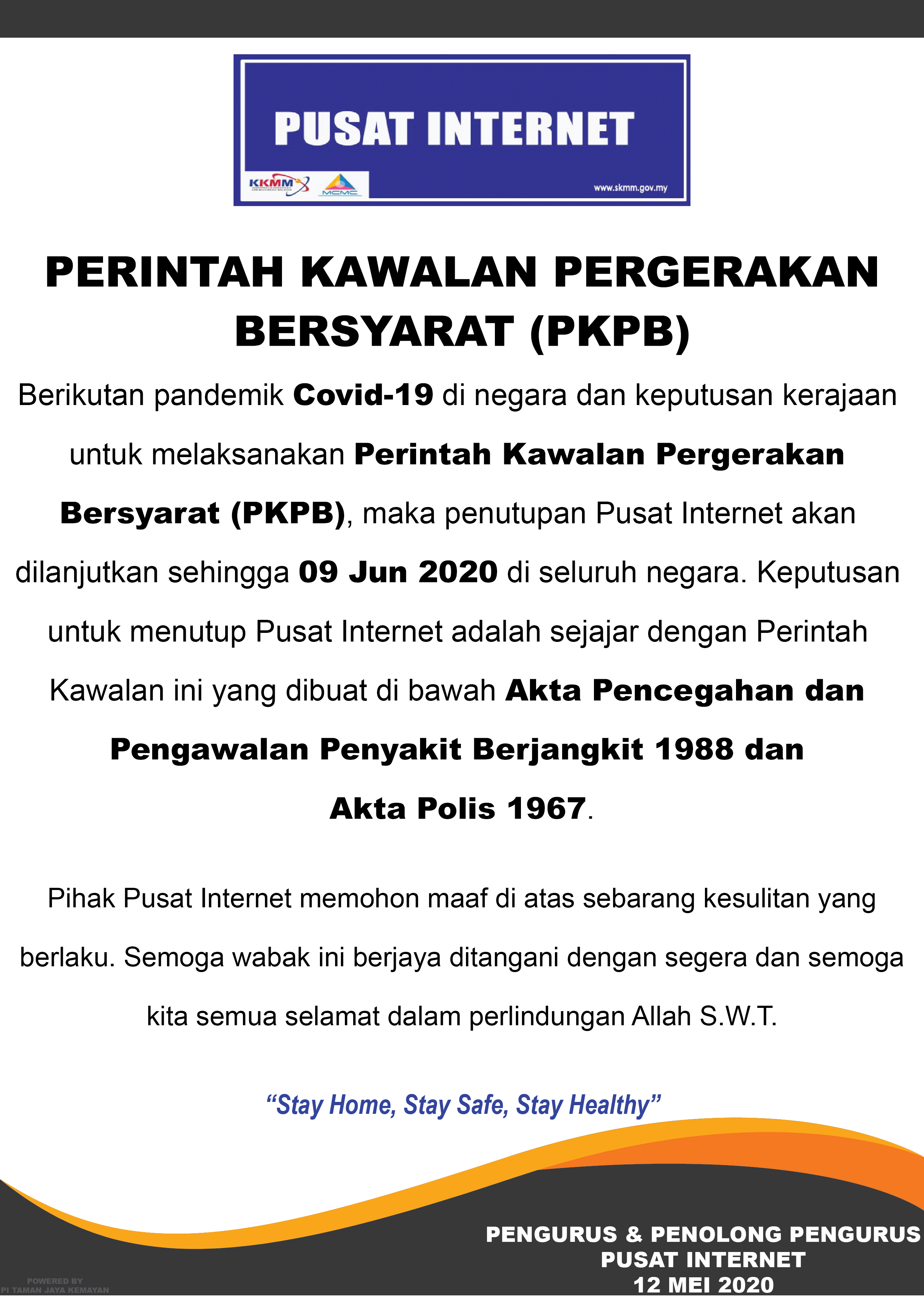 Perintah Kawalan Pergerakan Bersyarat PKPB